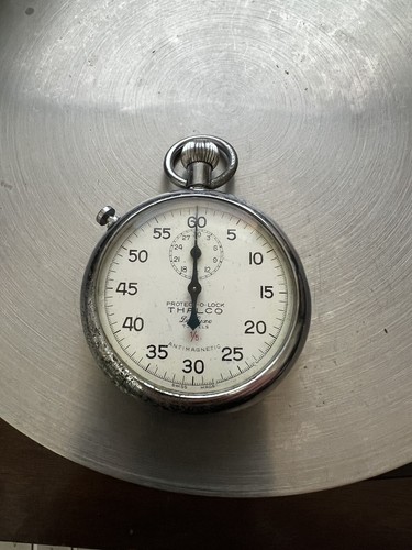 MR-時計20 TokyoClock 7jewels 1/10 ストップウォッチ Vintage Thalco Stop Watch Swiss Made Anti-magnetic Protect-o-lock