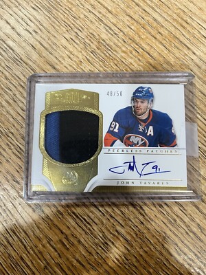 2013-14 Dominion John Tavares Peerless Patch Game Worn Jersey 48/50 Autograph SP