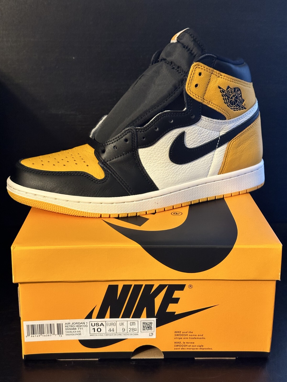 🔥 Size 10 - Nike Air Jordan 1 Retro High OG Taxi 