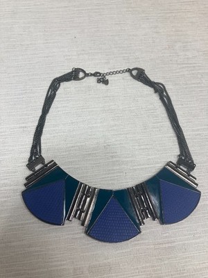 Vintage Egyptian Revival Gold Fan Collar Necklace Boho Statement Y2K Bib