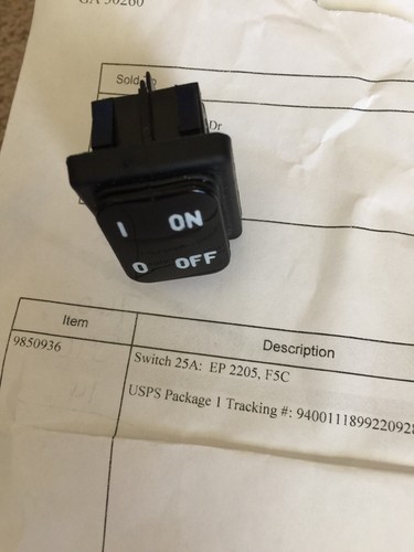 OEM New On/Off Switch Rocker 25A Part 9850936 Titan Spraytech