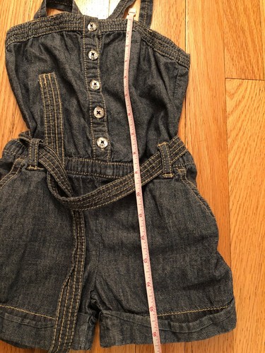 Girls Gymboree Size 4 Denim Jean Romper With Tie