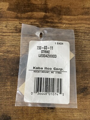 Kaba-Ilco 733-03-11 Latch Strike with Screw Bright Brass
