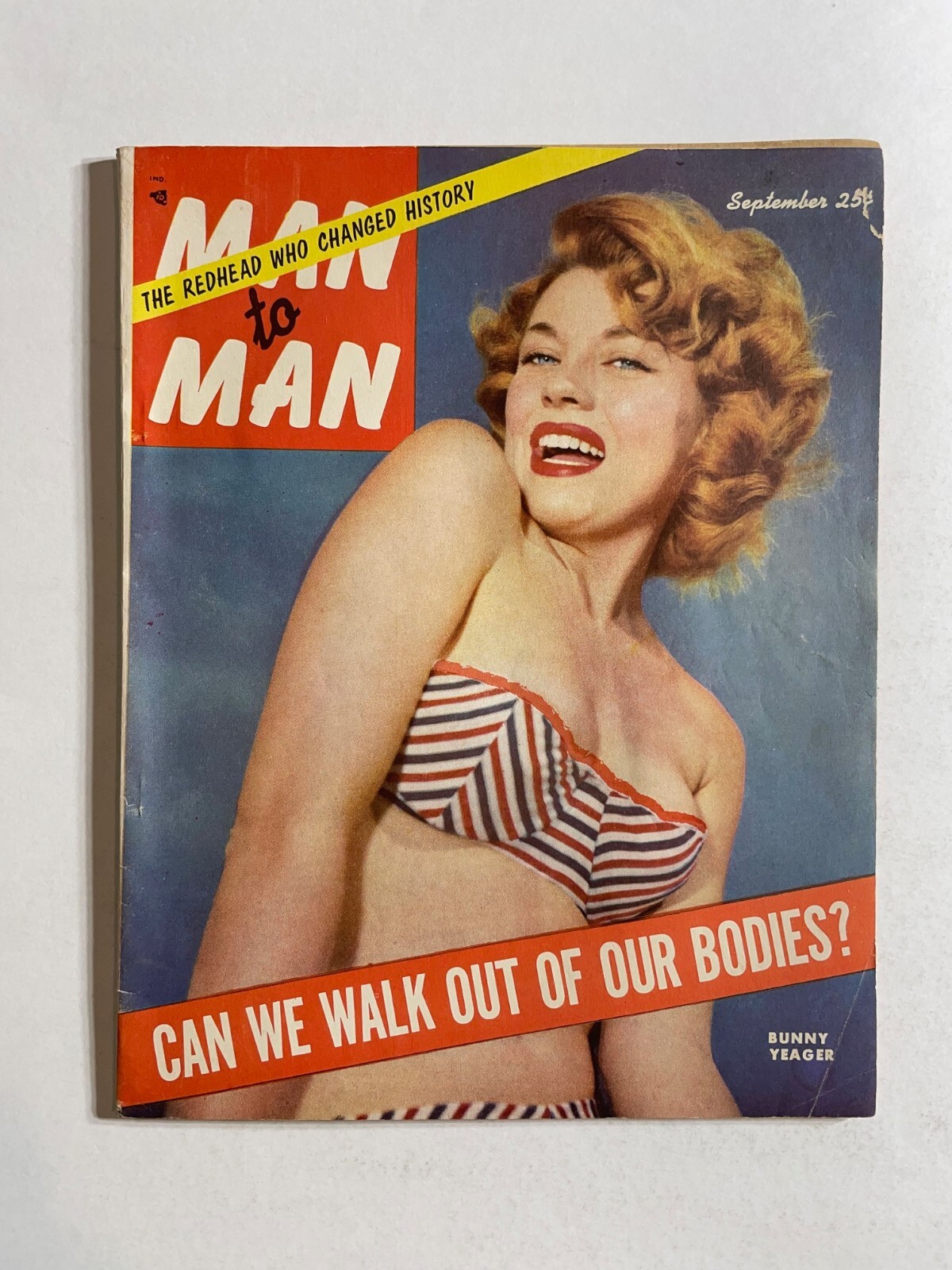 Vintage MAN TO MAN girly magazine September 1954 Bunny