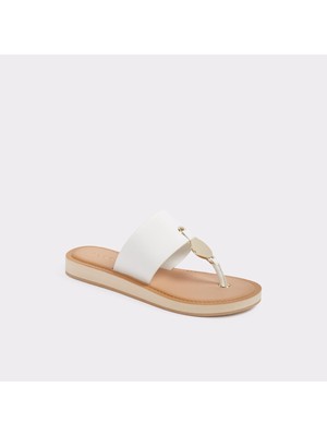 

Женские сандалии без шнуровки на танкетке с круглым носком ALDO White Medallion Yilania, Белый, 55624232
