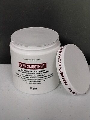 New & Sealed! Peter Thomas Roth Even Smoother Glycolic Retinol Peel Pads 60 ct.