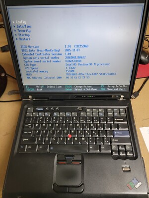IBM THINKPAD T43 LAPTOP - PARTS ONLY - SEE DESCRIPTION