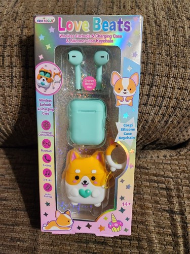 ★ GLOWNY★ DOGGIE LOVER CASE GY24BPA001 Love Beats Girls Wireless Universal Earbuds Corgi Puppy
