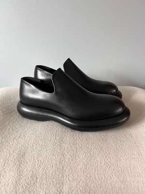 Jil Sander Platform Leather Loafers - Size 43 - Black - NEW