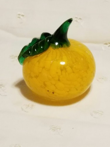 Murano Hand Blown Glass Tangerine