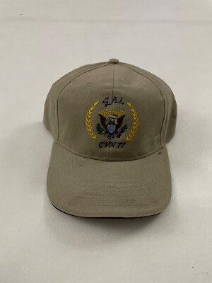 NEW The Corps USS George H.W. Bush CVN 77 Beige Baseball Cap One Size