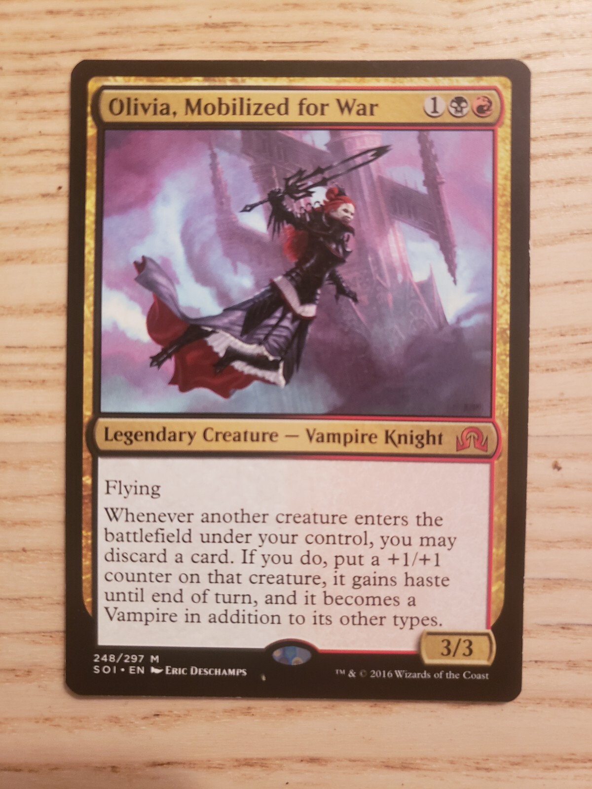 Olivia Mobilized for War 1x FOIL SOI MTG Shadows Over Innistrad Mythic MINT black red Olivia Mobilized for War 1x FOIL SOI MTG Shadows Over Innistrad Mythic MINT black red