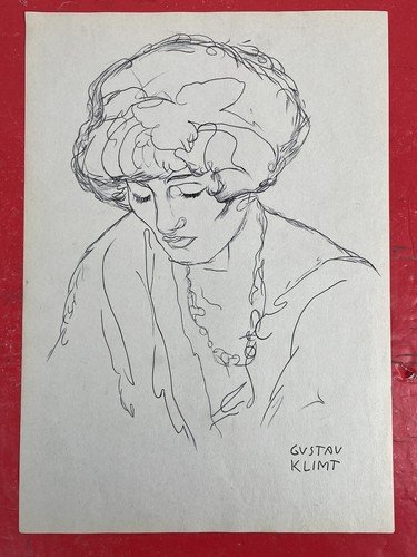 Gustav Klimt【リアムンクの肖像III】lithograph直筆サイン Gustav Klimt Lithograph COA Original Numbered Pencil Signed