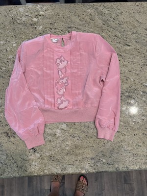 Vintage Phillipe Marques Blouse Size Petite Small Pink 80s 90s
