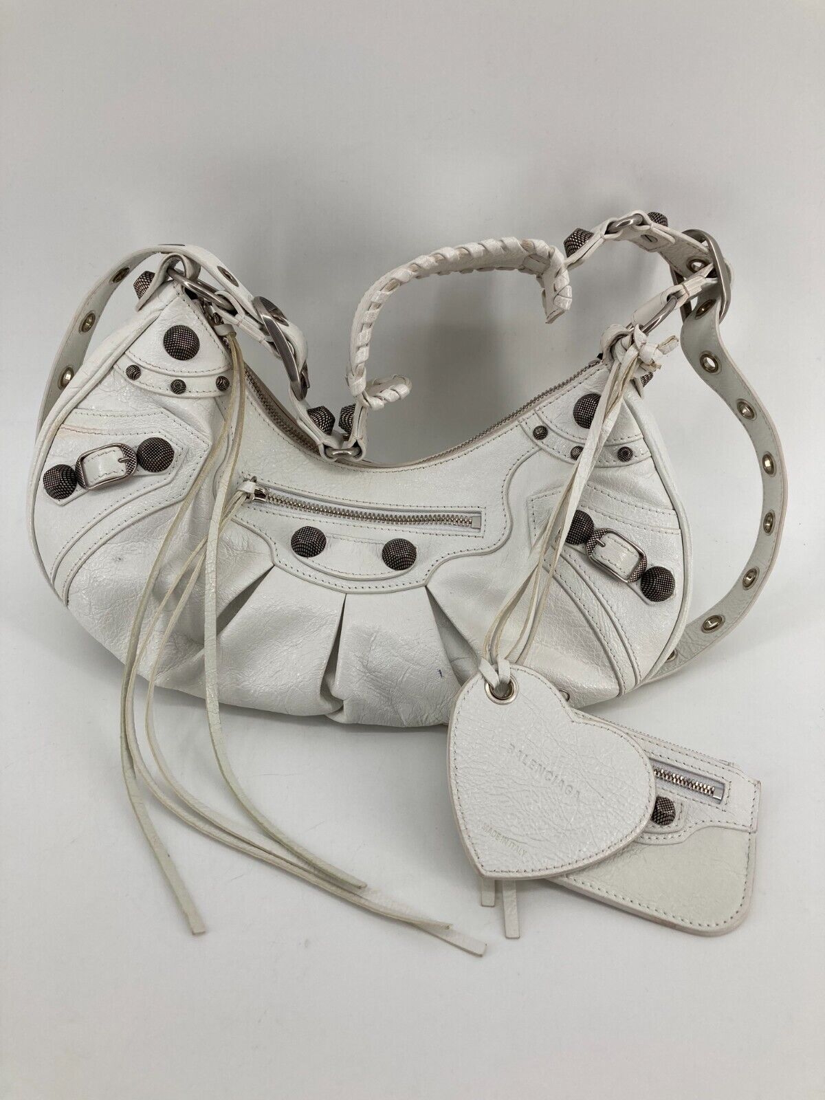 Balenciaga Le Cagole White Leather Shoulder Bag AUTHENTIC | eBay Balenciaga Le Cagole White Leather Shoulder Bag AUTHENTIC | eBay