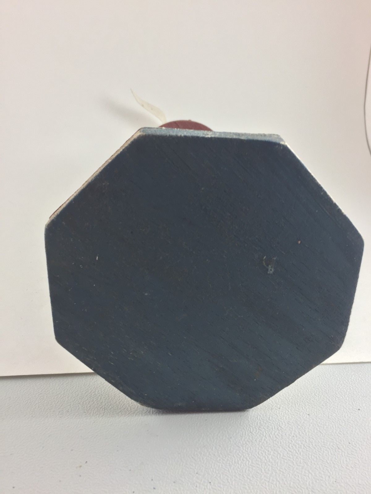 WOODEN LIGHTHOUSE BIRDHOUSE WITH PENNANT ON TOP THAT SAYS 'AHOY' BLUE AND WHITE