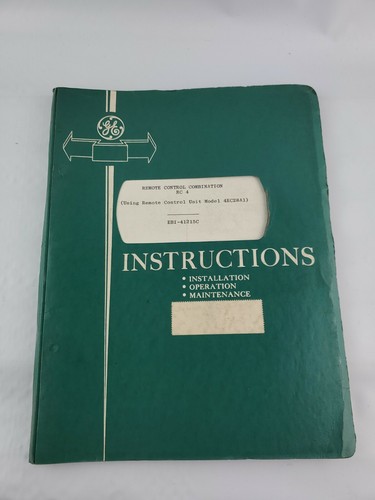 Control Combination Rc-4 Instruction Manual