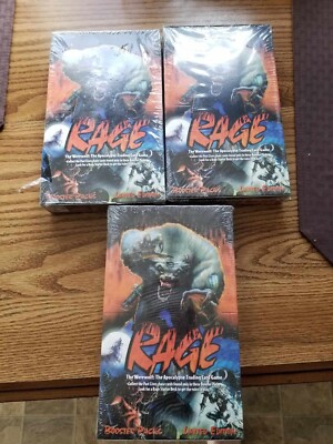 Rage Werewolf: the Apocalypse CCG Booster Factory Sealed 3 Boxes