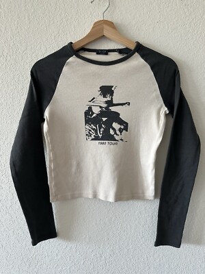 Retro Early 2000 s Brandy Melville John Galt Cropped Tee Sz S Grunge Rocker 