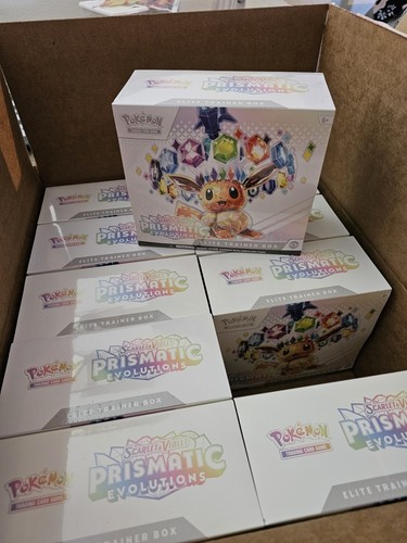 Pokémon TCG Prismatic Evolutions Elite Trainer Box CASE ETB Pokémon TCG Prismatic Evolutions Elite Trainer Box CASE ETB