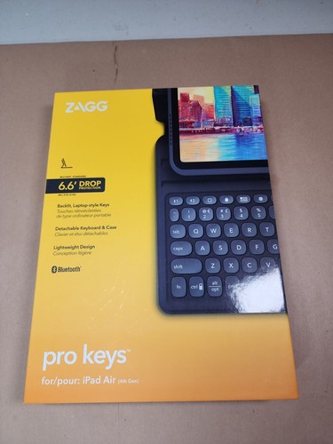 ZAGG Pro Keys Wireless Keyboard & Detachable Case for Apple iPad Air 4th Gen NEW