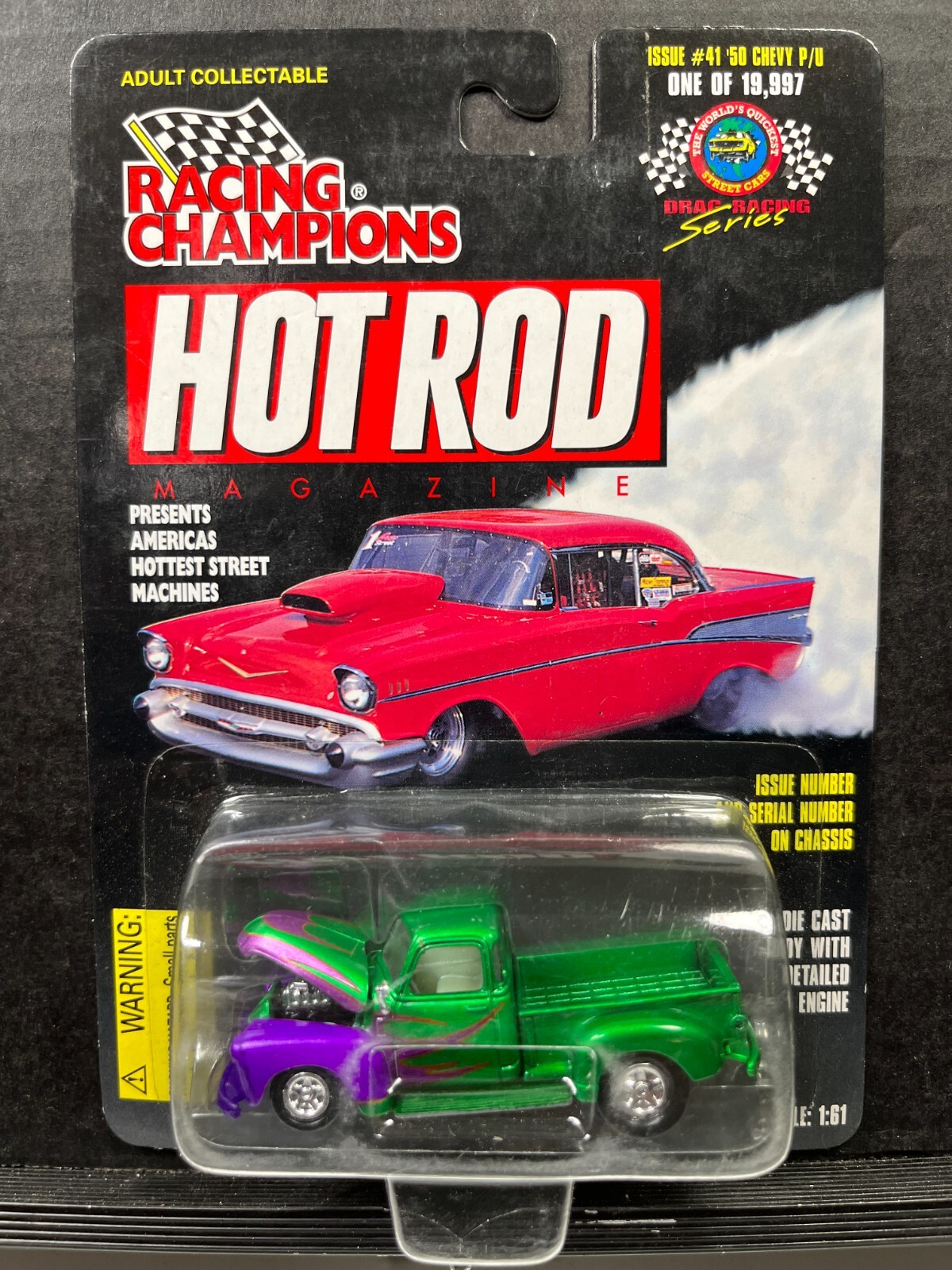 1/64 RACING CHAMPIONS HOT ROD MAGAZINE 1950 CHEVY 3100