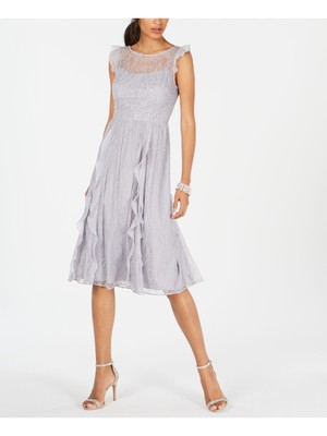 

ADRIANNA PAPELL Женское серое вечернее платье-футляр без рукавов ниже колена, Серый