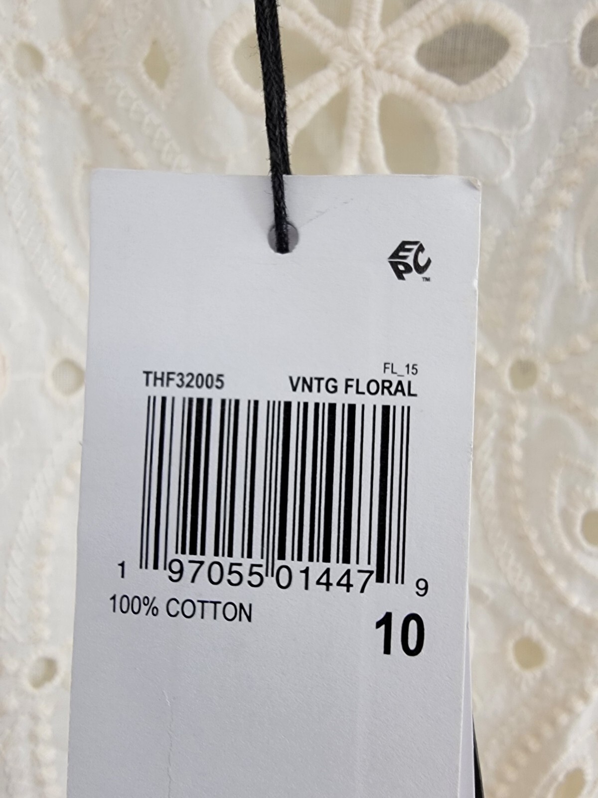 T Tahari Floral Embroidered Eyelet Fit & Flare Dress Women's 10 Vintage Floral - Picture 16 of 16