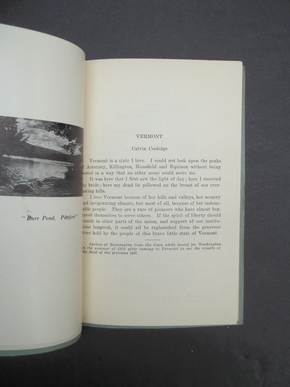 Antique Souvenir of Pittsfield Vermont - Poetry - Coolidge - Batiste