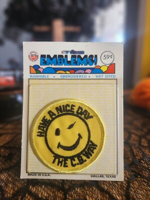 Vintage 70s ''Have A Nice Day'' Embroidered Patch