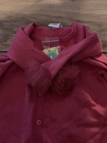 Gymboree City Sidewalk Girls Sweater Scarf Jacket Size 3 3T Pink Nwt