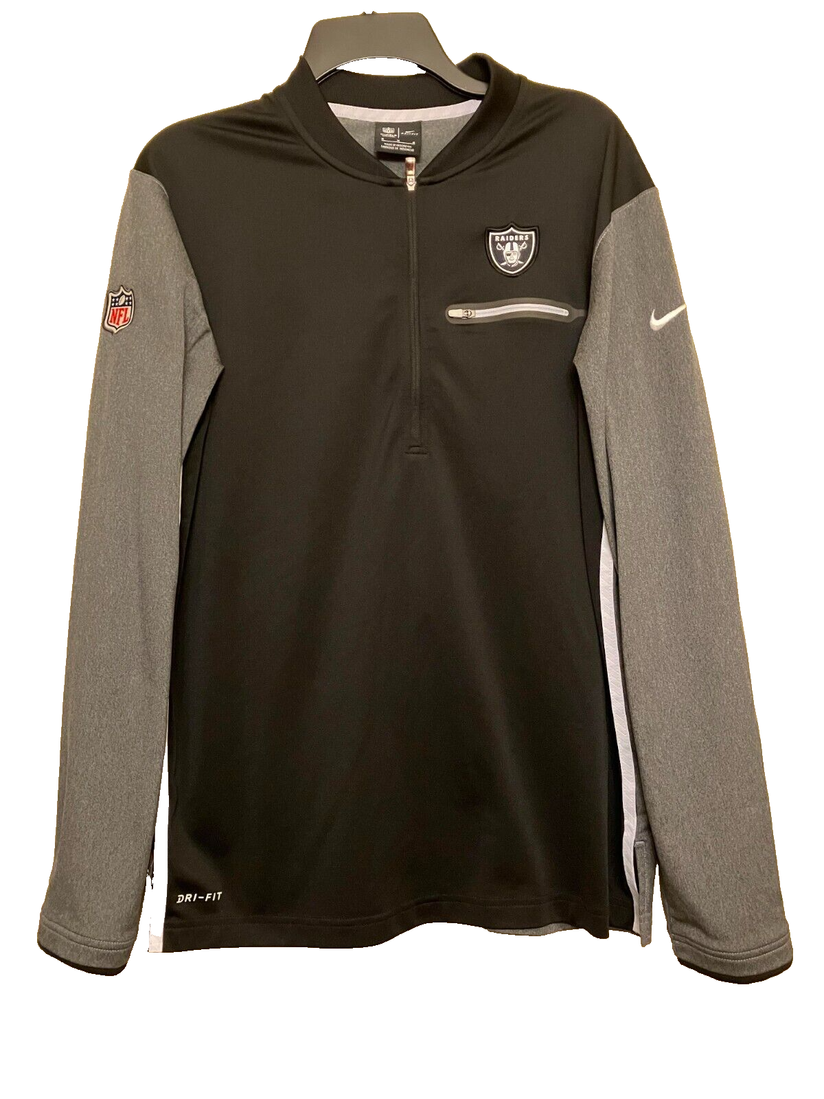 【美品】NIKE ナイキ LasVegas Raiders ナイロンジャケット Las Vegas Raiders Nike Sideline Coaches Performance Half-Zip