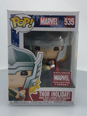 Funko POP! Marvel Thor Holiday #535 Vinyl Figure DAMAGED BOX SEE PICS
