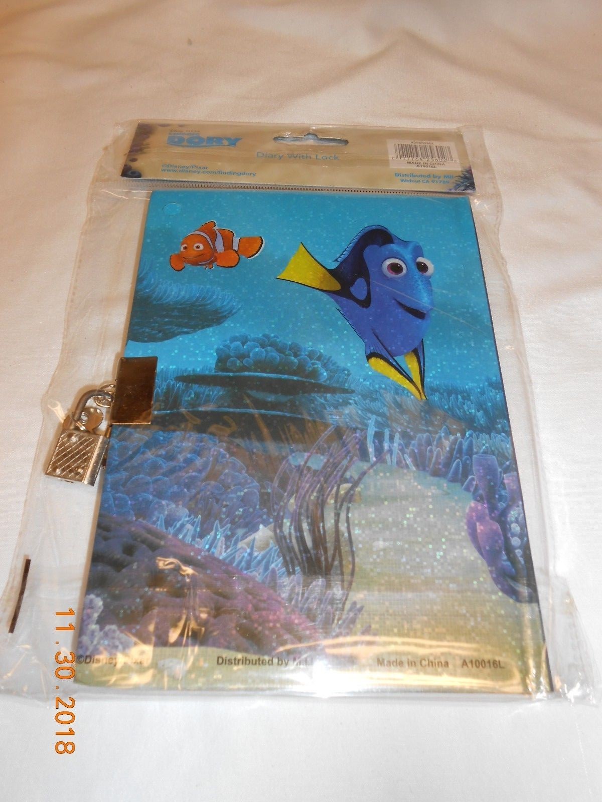 New We Swim Disney Finding Dory Diary w/ lock & key Easter Basket gift all kids