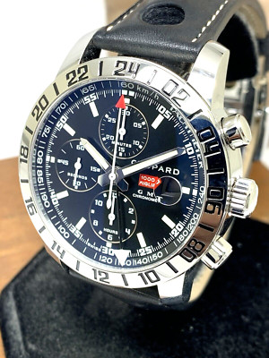 Chopard Men's Watch Mille Miglia GMT 16/8992 Swiss Automatic Chronograph Leather