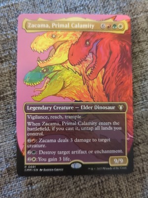 MTG Zacama, Primal Calamity (Borderless) CMM Rare Normal #691 NM