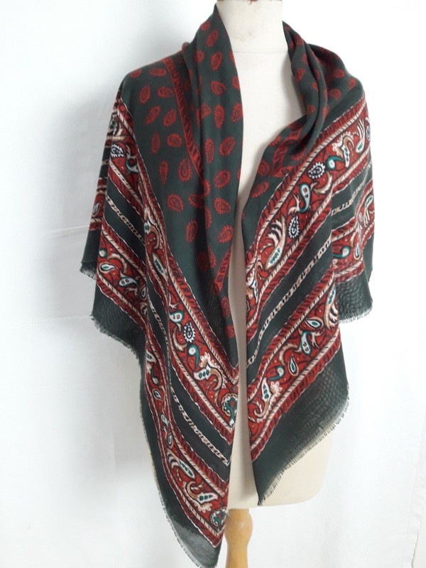 Gf03 Grand Foulard Carre Chale Etole 118x118cm Scarf Shawl Panuelo Chal 