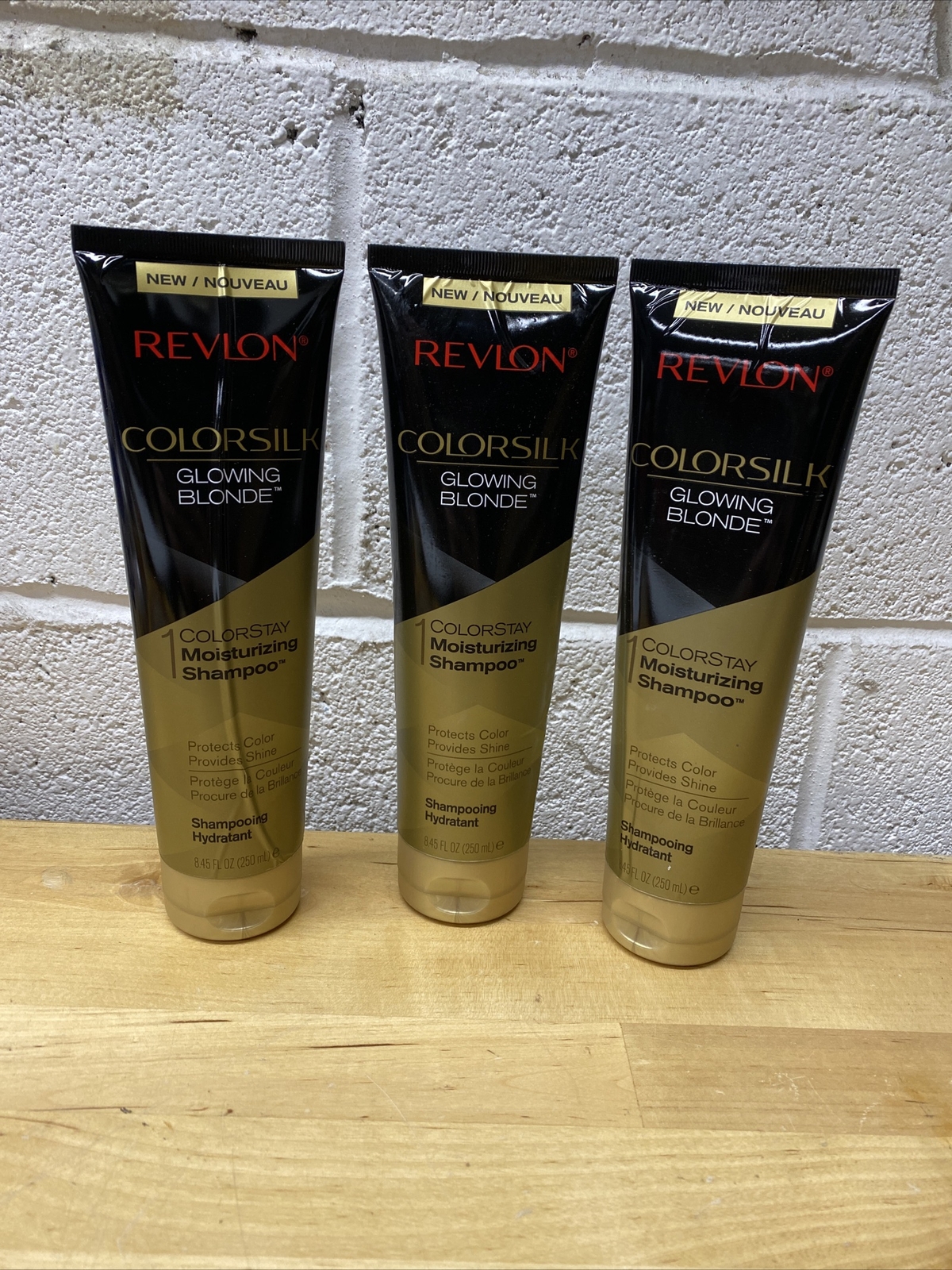 3 Pack Revlon Colorsilk Glowing Blonde Moisturizing Hair Shampoo 8.45 fl oz