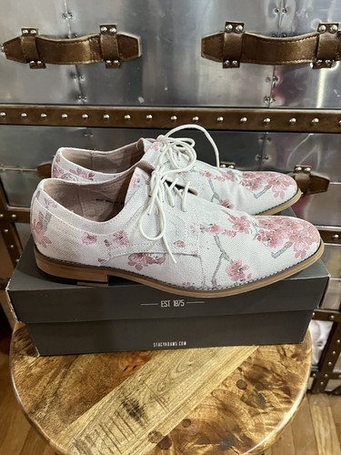 Stacy Adams Dandy White Floral Pattern US 8 Oxfords Casual