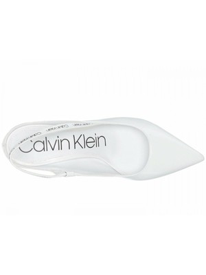 

CALVIN KLEIN Женские белые кожаные сандалии без шнуровки с ремешком на пятке CALVIN KLEIN Greece, Белый, E4811