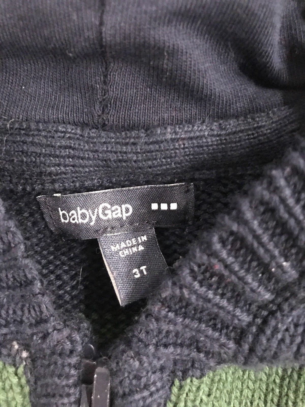 Baby Gap Zip Seater with Hood Jacket Coat Top Outerwear Size 3t 3 Boy Girl