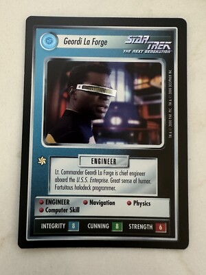 Star Trek CCG Reflections Geordi La Forge Super Rare Foil SRF