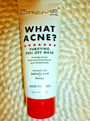 THE CREME SHOP~WHAT ACNE?~PURIFYING PEEL-OFF MASK 3.38 OZ SEALED 95