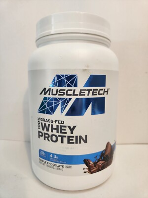 Grass-Fed 100% Whey Protein Powder Triple Chocolate,20g Protein 1.8lb 23 Serving