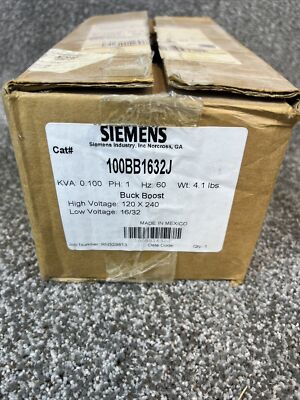 SIEMENS 100BB1632J BUCK-BOOST TRANSFORMER TYPE: QB, 0.100 KVA, 60HZ, 1PH