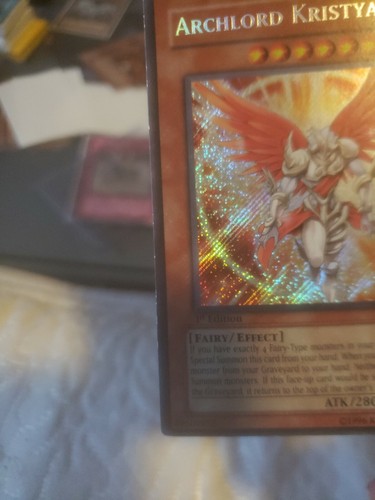 Yugioh Archlord Kristya SOVR-EN096 Secret Rare 1st Edition LP! Foil Bleed!