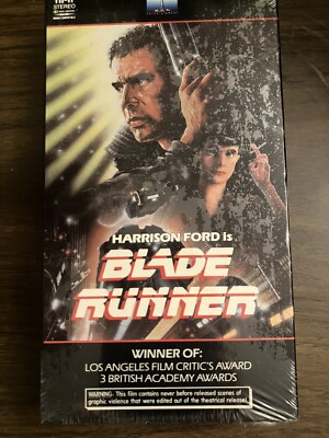 Blade Runner VHS 1987 Nelson - Brand New Sealed Sci-fi With Watermarks
