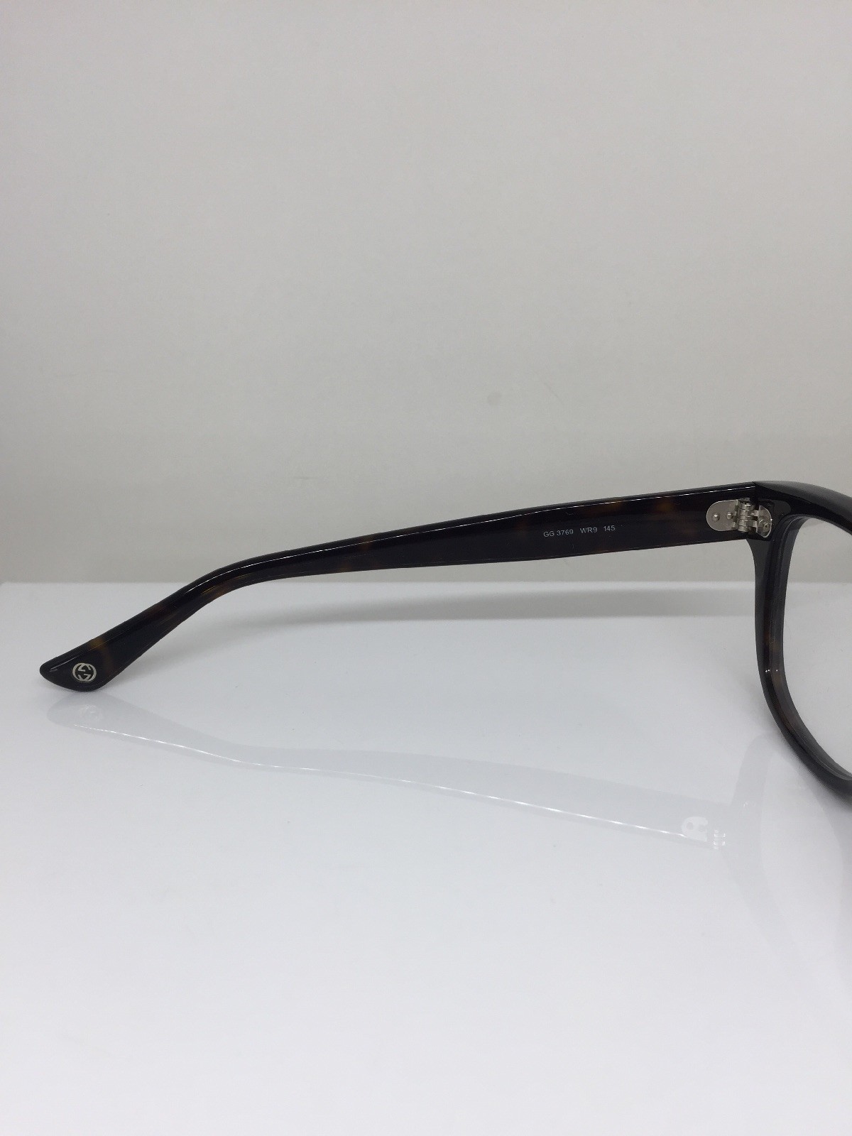 Pre-owned Gucci 3769 Eyeglasses Gg 3769 Optical Eyeglasses C. Wr9 Dark Brown Havana In Clear Demo Lenses