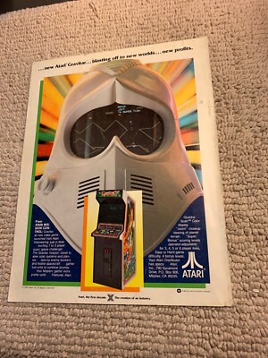 11- 8 1/4  Gravitar Atari Tron Gorf Marquees arcade video game AD FLYER