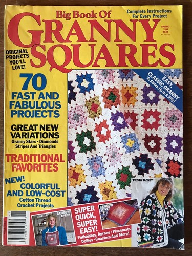 Lot Of 3 Granny Squares Crochet Pattern Magazines Spring 1989, 1992, 1994